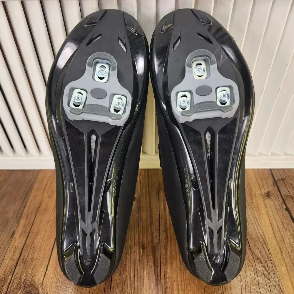 Bontrager Solstice Road Cycling Shoes Mens Sz 14 Black Dual Strap 3-Hole Cleats